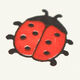 Ladybug Engraved Motif Flat Note Cards Image 3 of 4